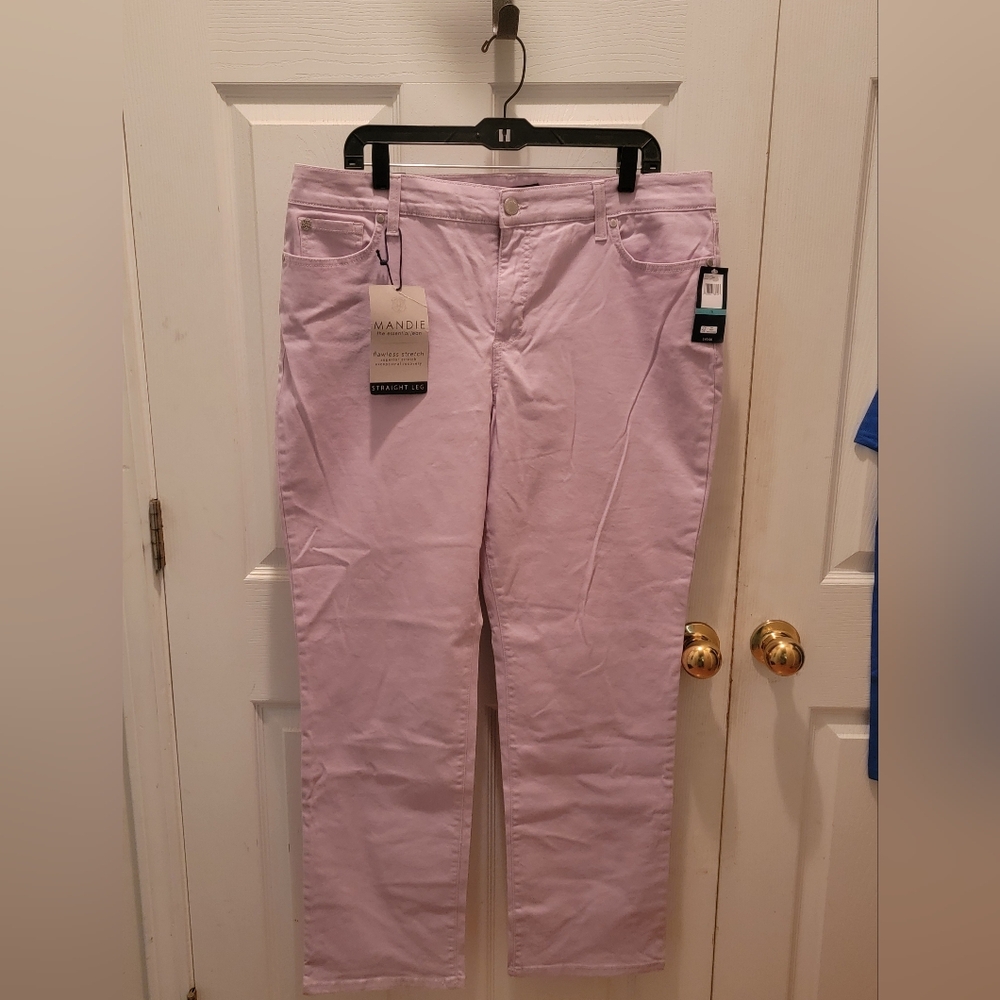 NWT Womens Bandolino MANDIE The Essential Jean | Size 16 | Color-Lavender Cloud